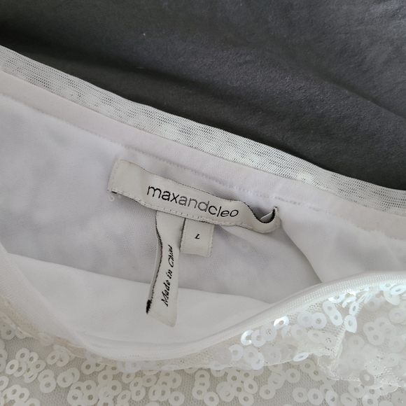 White sequin mini dress - Picture 2 of 3